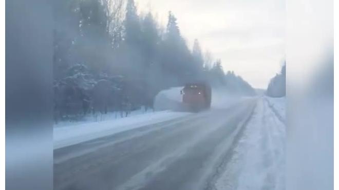 В дорожном комитете Ленобласти за 30 секунд показали, как в регионе справлялись со снегом на этой неделе