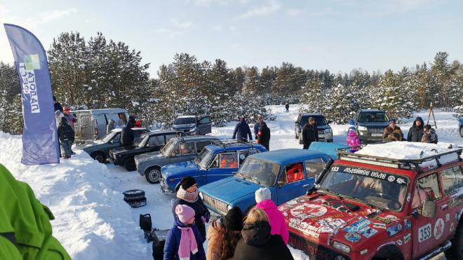 В Лодейном Поле прошли экстремальные зимние автогонки "Февральская метель 21"
