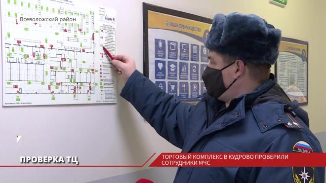 Сотрудники МЧС проверили соблюдение пожарной безопасности в торговом комплексе в Кудрово