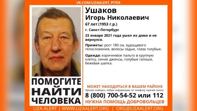 В Петербурге несколько дней ищут 67-летнего пенсионера