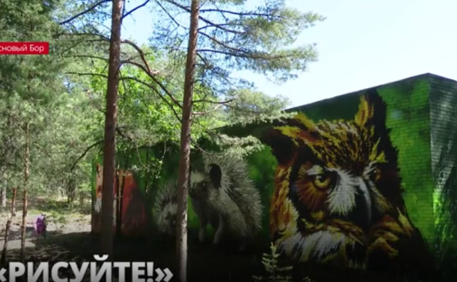 В Сосновом
Бору художники расписали местное отделение полиции