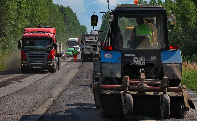 Проверка ремонта Гостилицкого шоссе в ярких снимках ЛенТВ24