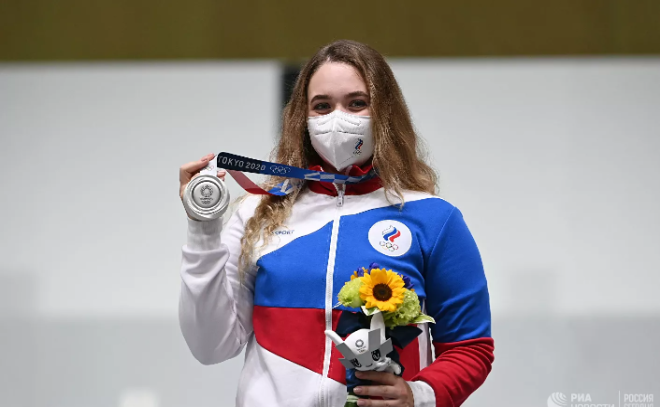 Первую медаль cборной России на Олимпиаде завоевала Анастасия Галашина