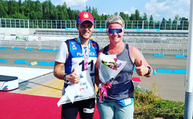Биатлонист из Ленобласти завоевал бронзу на летнем чемпионате России в масс-старте