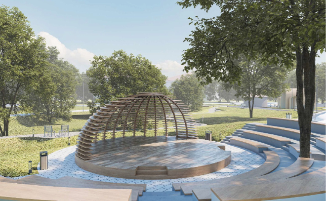 Московские дизайнеры показали проект обновленного Летнего сада в Тихвине