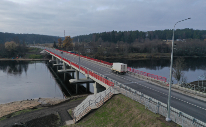 В Выборгском районе завершили капремонт моста через Вуоксу