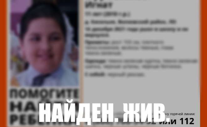 В Волховском районе разыскивают 11-летнего мальчика