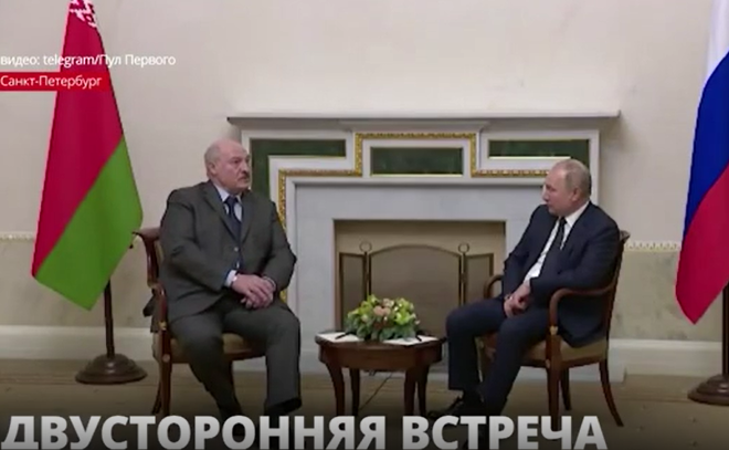 В Петербурге прошла встреча Владимира Путина и Александра
Лукашенко
