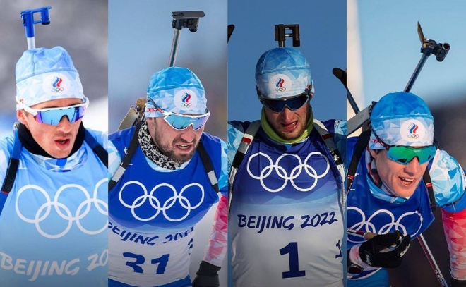 Российские биатлонисты завоевали бронзу в мужской эстафете на ОИ-2022 в Пекине