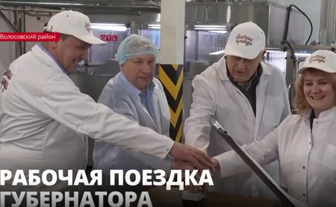 В Волосовском районе на предприятии «Молочная культура» запустили линию по производству творожных сыров, йогуртов и десертов