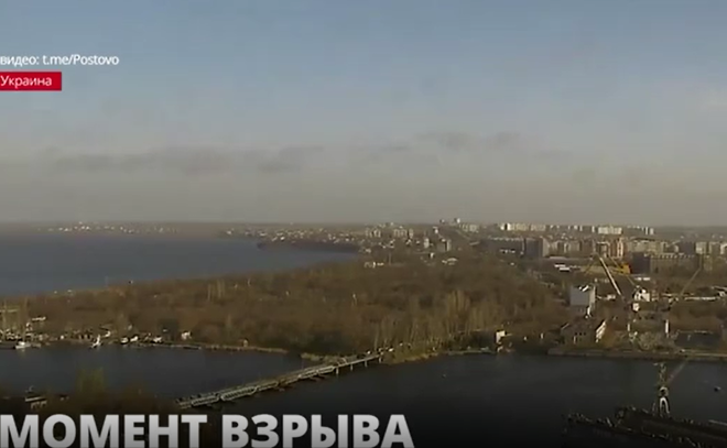 Появились кадры попадания ракеты по зданию Николаевской
администрации