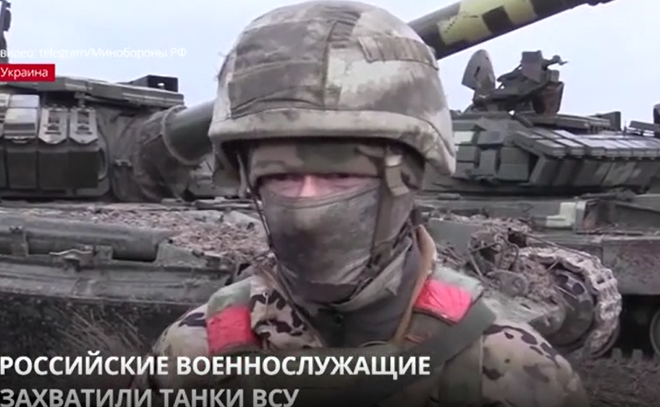 Российские военнослужащие захватили боевые полностью исправные
танки ВСУ