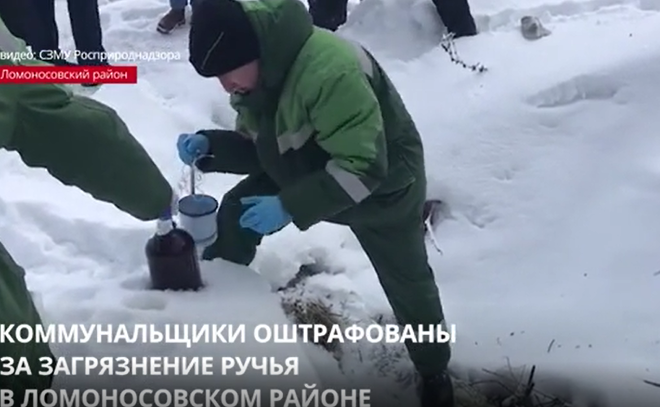 Коммунальщики оштрафованы за загрязнение ручья в Ломоносовском районе