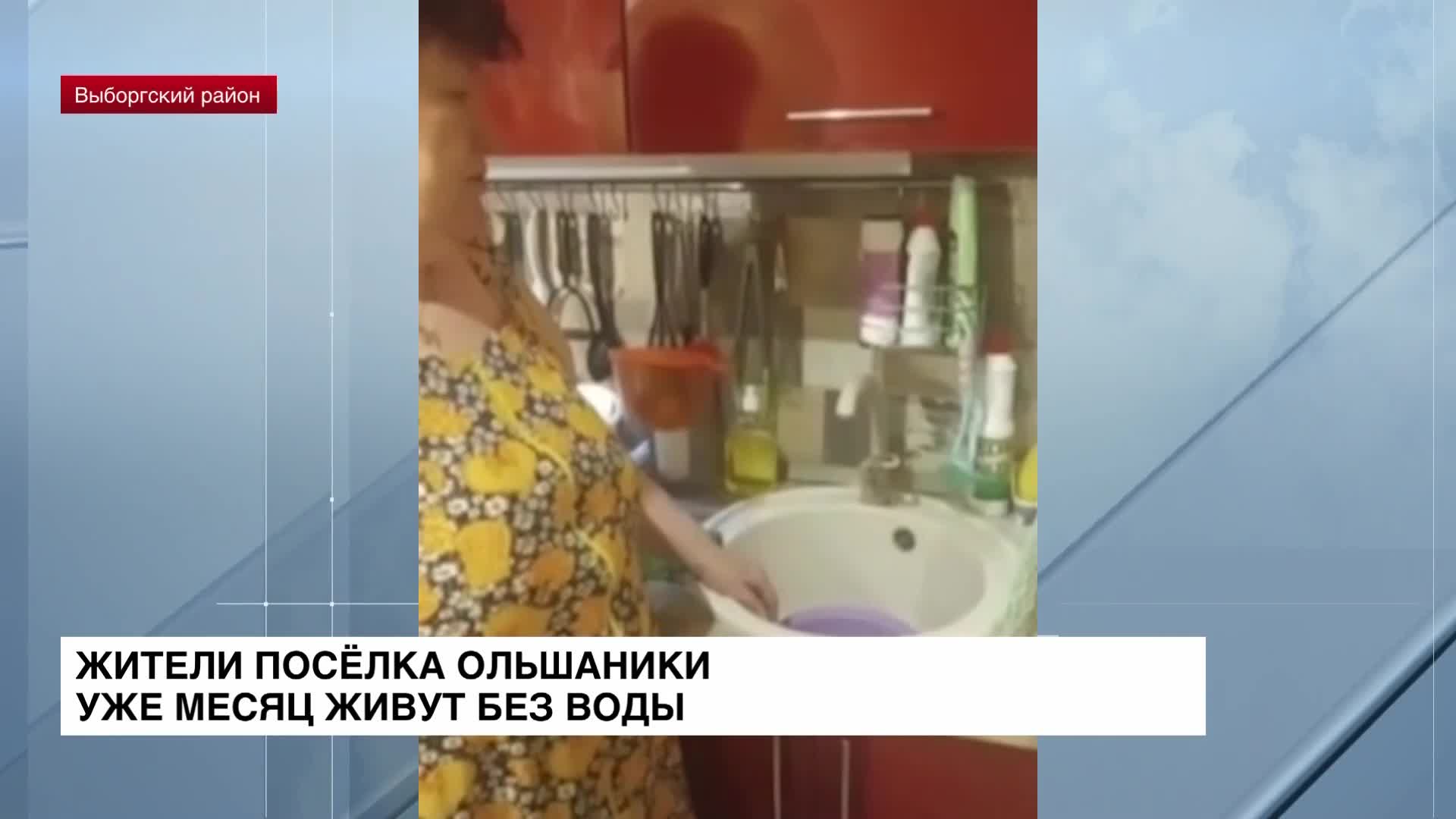 Жители поселка Ольшаники уже месяц живут без воды